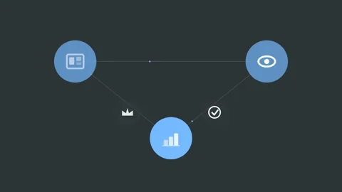 Flat design Navigation menu test animation - graphite marketing motion graphic Stock Footage 342626785