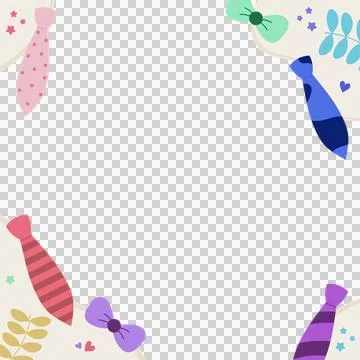 Flat design necktie and bow tie frame is forming on transparent canvas, with 스톡 일러스트