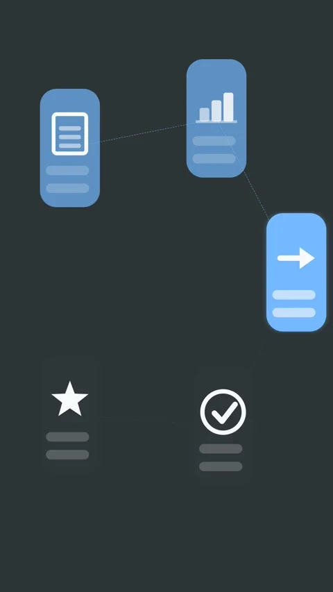 Flat design Net promoter score journey animation - graphite marketing motion 스톡 동영상 342626215