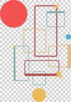 Flat design network is linking shapes with dashed lines, star motifs on イラスト素材