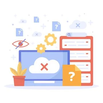 Flat design no data illustration Stock Illustration