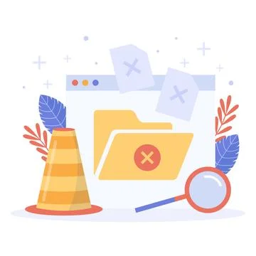 Flat design no data illustration Illustrazione stock