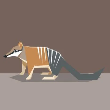 Flat design Numbat Stock Illustration