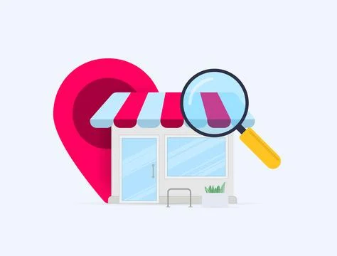 Flat design offline shopping store front having a sale sign. Vector Illustration Stock Illustration