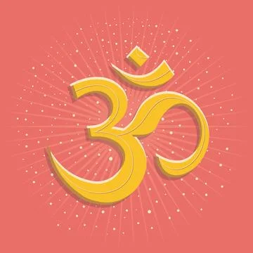 Flat design om symbol Stock Illustration