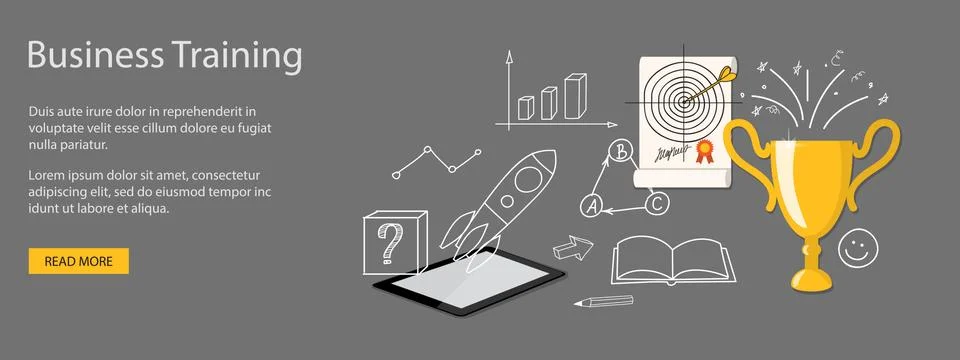 Flat design  for online education Stock Illustration