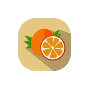 Flat design orange grapefruit Stock Illustration