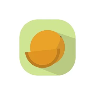 Flat design orange Stock Illustration