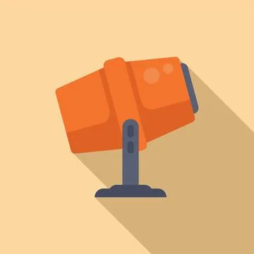 Flat design orange spotlight illustration Stock Illustration