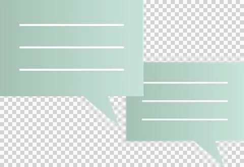 Flat design overlapping bubbles are floating on clear bg with teal gradient and Illustrazione stock