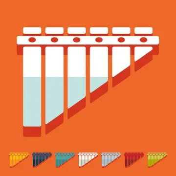 Flat design: panpipes Stock Illustration