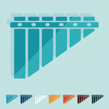 Flat design: panpipes Stock Illustration