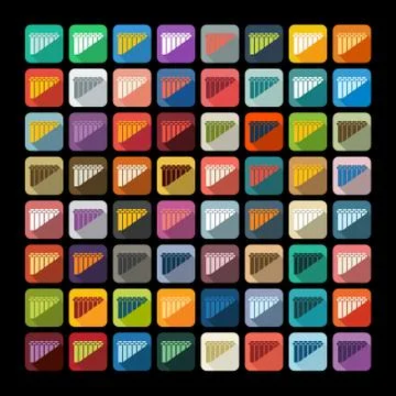 Flat design: panpipes Stock Illustration