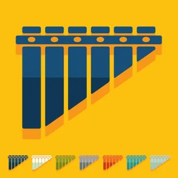 Flat design: panpipes Stock Illustration