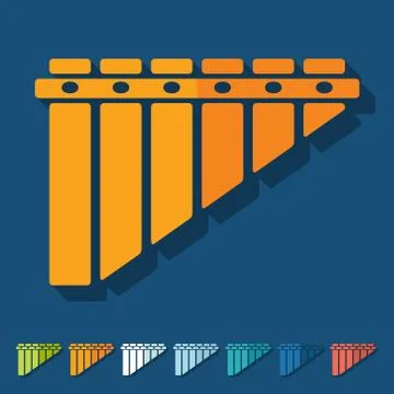 Flat design: panpipes Stock Illustration