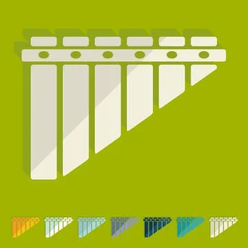 Flat design: panpipes Stock Illustration