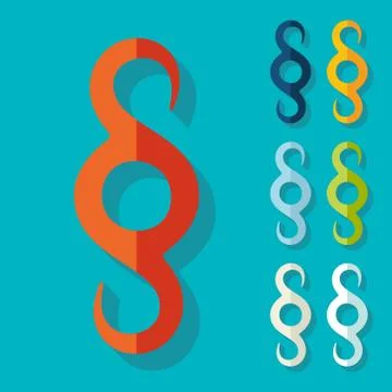 Flat design: paragraph Stock Illustration