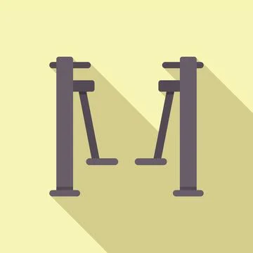 Flat design parallel bars icon イラスト素材
