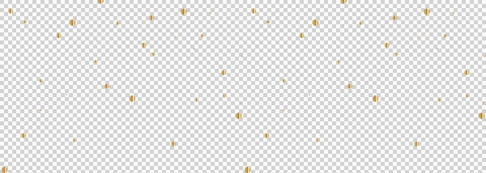 Flat design pattern is showing floating gold circles and dots on transparent Stock Illustration