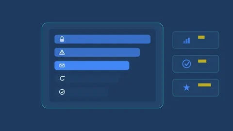 Flat design Payment failure retention animation - royal blue marketing motion Vidéo 342627288