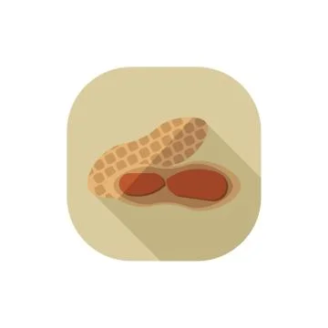 Flat design peanut Stock Illustration