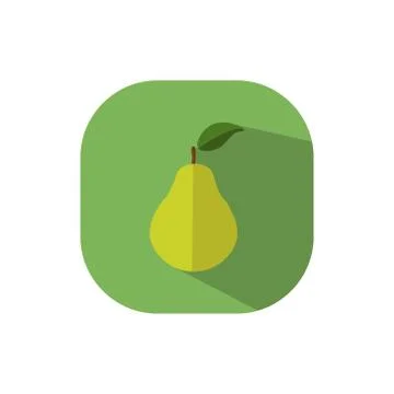 Flat design pear Stock Illustration