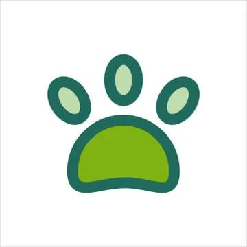 Flat design pet paws icon. vector icon concept. Stock Illustration