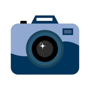 Flat Design Photo Camera Icon Vector Illustration Stock Illustration