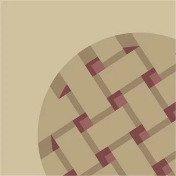 Flat design pie poster Stock Illustration
