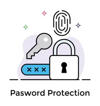 Flat design of pin code icon. イラスト素材