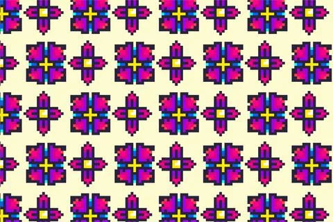 Flat design pixel pattern illustration Illustrazione stock