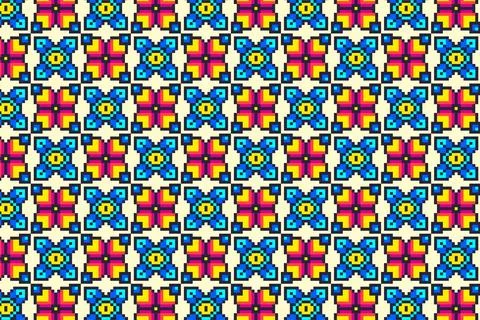 Flat design pixel pattern illustration Illustrazione stock
