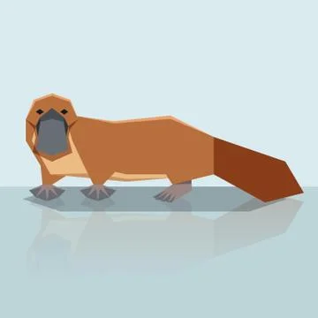 Flat design Platypus Stock Illustration