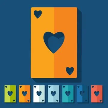 Flat design: playing card Stock Illustration