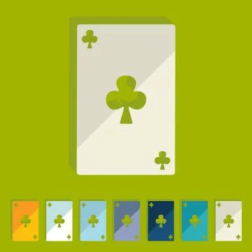 Flat design: playing card Stock Illustration
