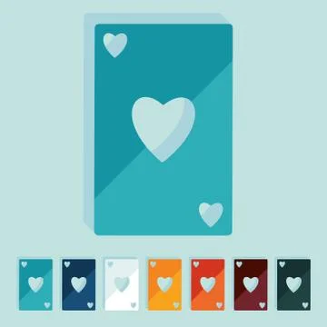 Flat design: playing card Stock Illustration