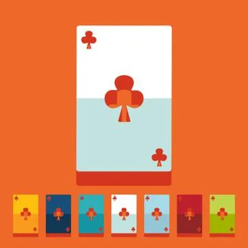 Flat design: playing card Stock Illustration