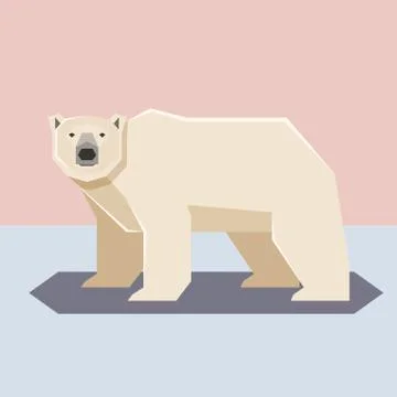Flat design Polar Bear Illustrazione stock
