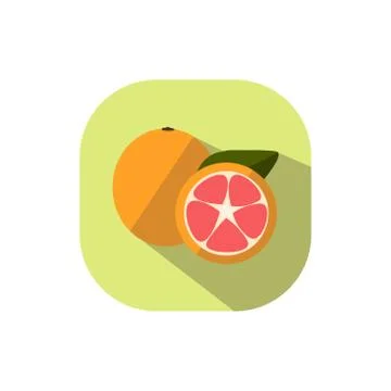 Flat design pomelo Stock Illustration