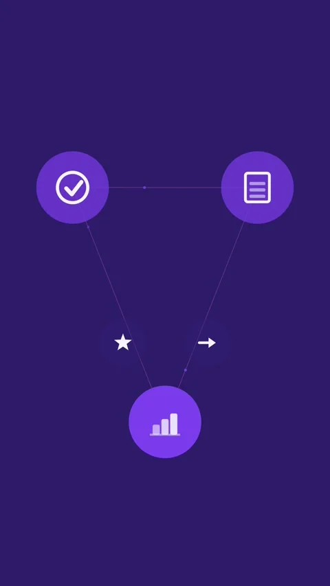 Flat design Post-purchase satisfaction survey animation - violet marketing Vidéo 342626334