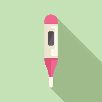 Flat design pregnancy test icon with shadow Stock Illustration