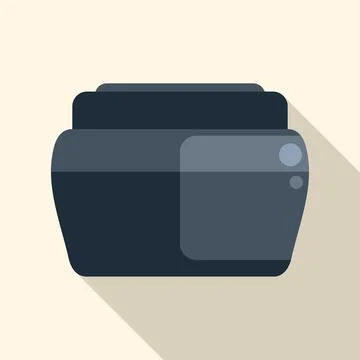 Flat design printer icon on light background Stock Illustration