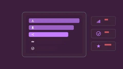 Flat design Product-led B2B journey animation - plum marketing motion graphic 動画素材 342626412