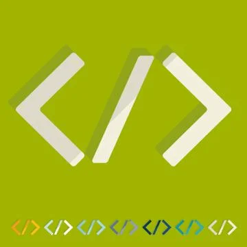 Flat design. programming 스톡 일러스트