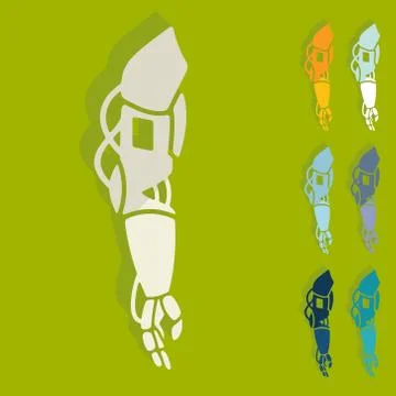 Flat design: prosthetic Stock Illustration