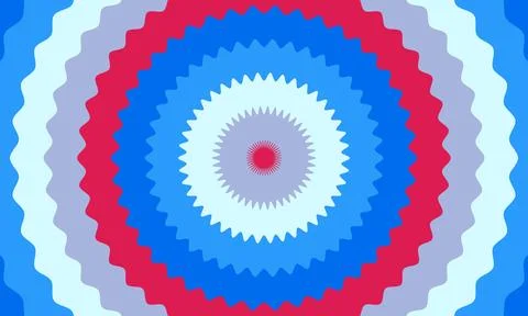 Flat design psychedelic groovy background. 库存插图