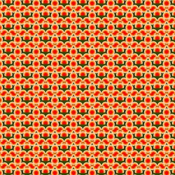 Flat design psychedelic groovy background. 库存插图