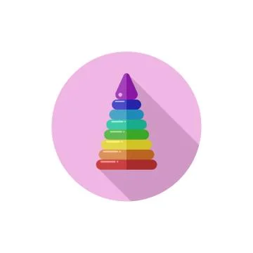 Flat design Pyramid Toy Stock Illustration