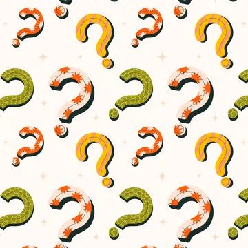 Flat design question mark pattern Stockillustratie