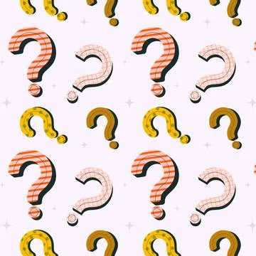 Flat design question mark pattern Stock Illustration